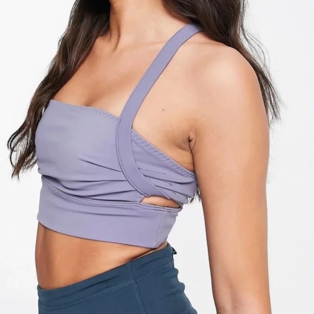 Free People Movement Solid Wave Rider Bra / Blue Granite